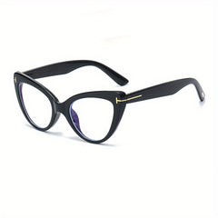 Light Blocking Glasses Womens Retro Cat Eye Clear Lens Computer Glasses