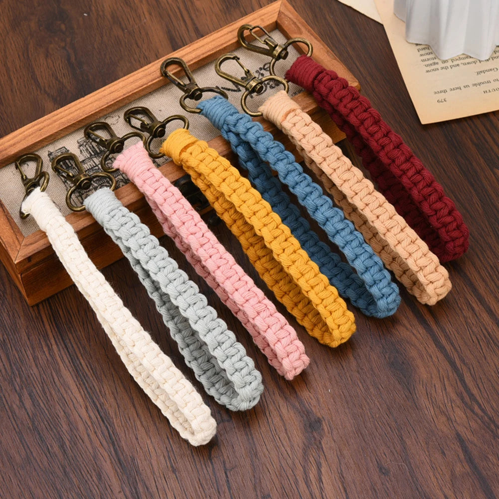 Vintage Twist Cotton Rope Key Organizer Women Temperament Car Bag Key Holder