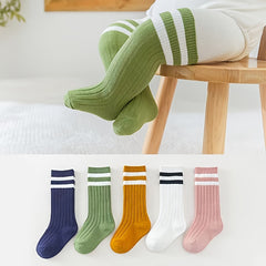 Breathable Striped Over The Knee Socks for Newborns