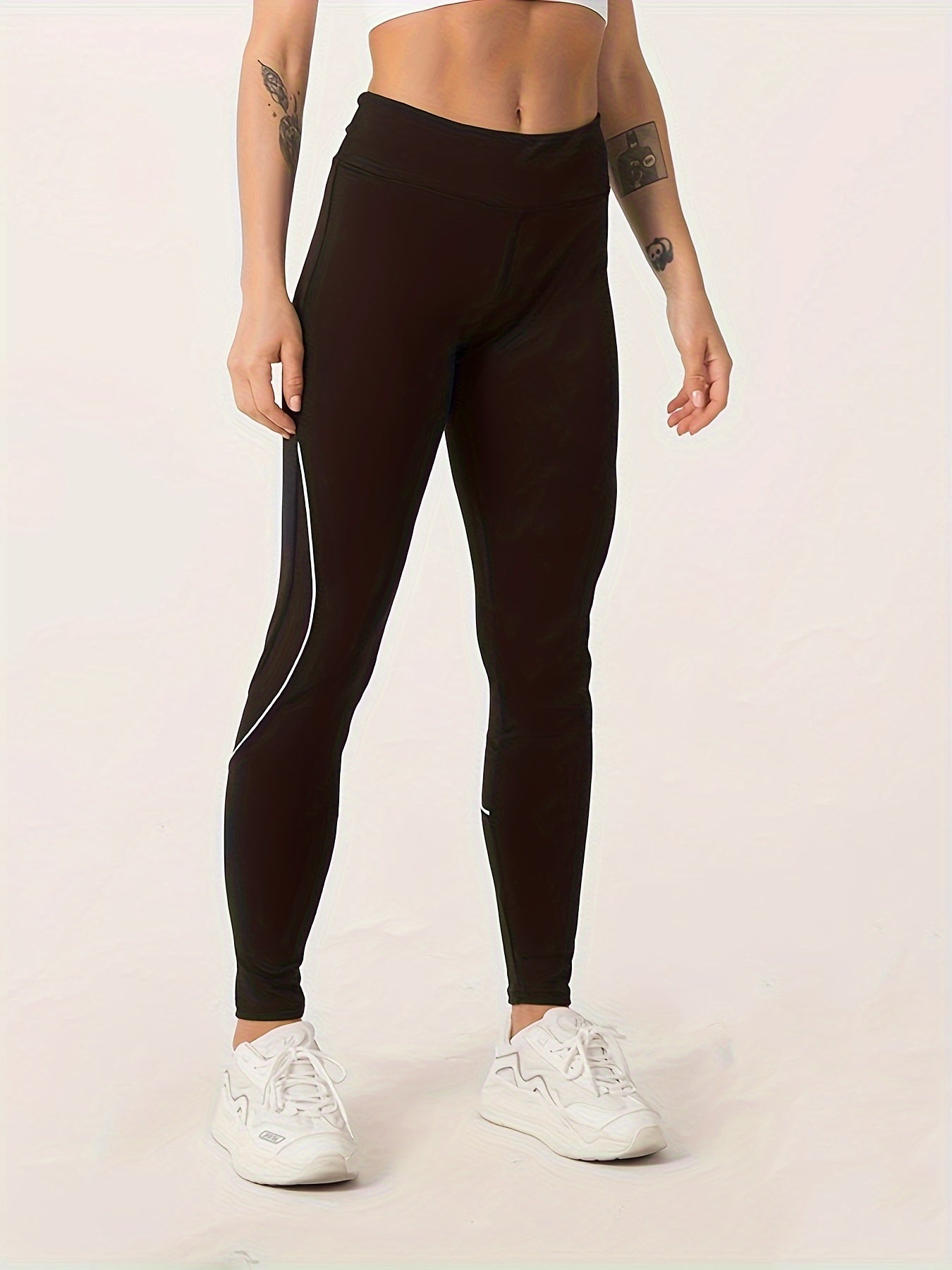 High Waist Mesh Stitching Yoga Leggings Butt Lifting Fitness Tights