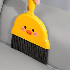 1pc Little Yellow Duck Dustpan Sweep Set Easy Cleaning