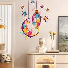 Cartoon Ramadan Chandelier Wall Stickers