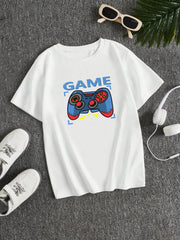 Boys' Game Controller T Shirt Short Sleeve Tee