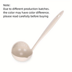 Wheat Straw Ladle Soup Spoon Leak Spoon 2-in-1 Plastic Tableware