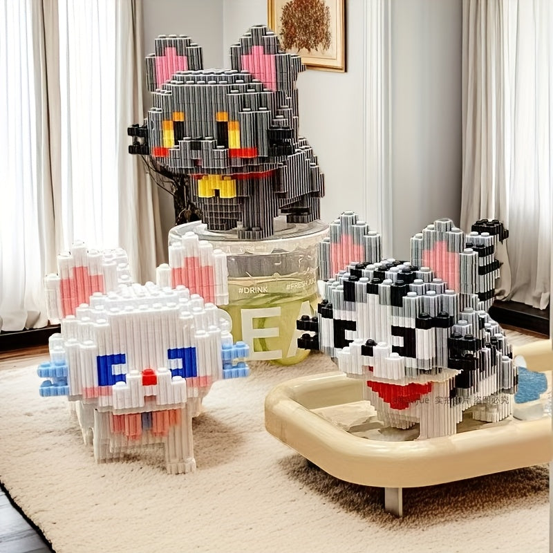 1850pcs Cartoon Cat Building Block Set for Adults and Teens