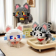 1850pcs Cartoon Cat Building Block Set for Adults and Teens