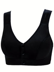 Front Buckle Wireless Bra Comfy & Breathable Push Up Bra