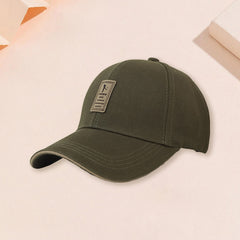 Men's Leather Label Baseball Cap