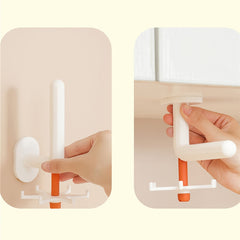 360 Rotating Hook with Sticky Punching Wall Mount