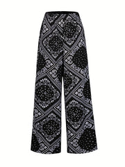 Paisley Print Wide Leg Pants Casual Loose Pants Spring Summer Women's Clothing
