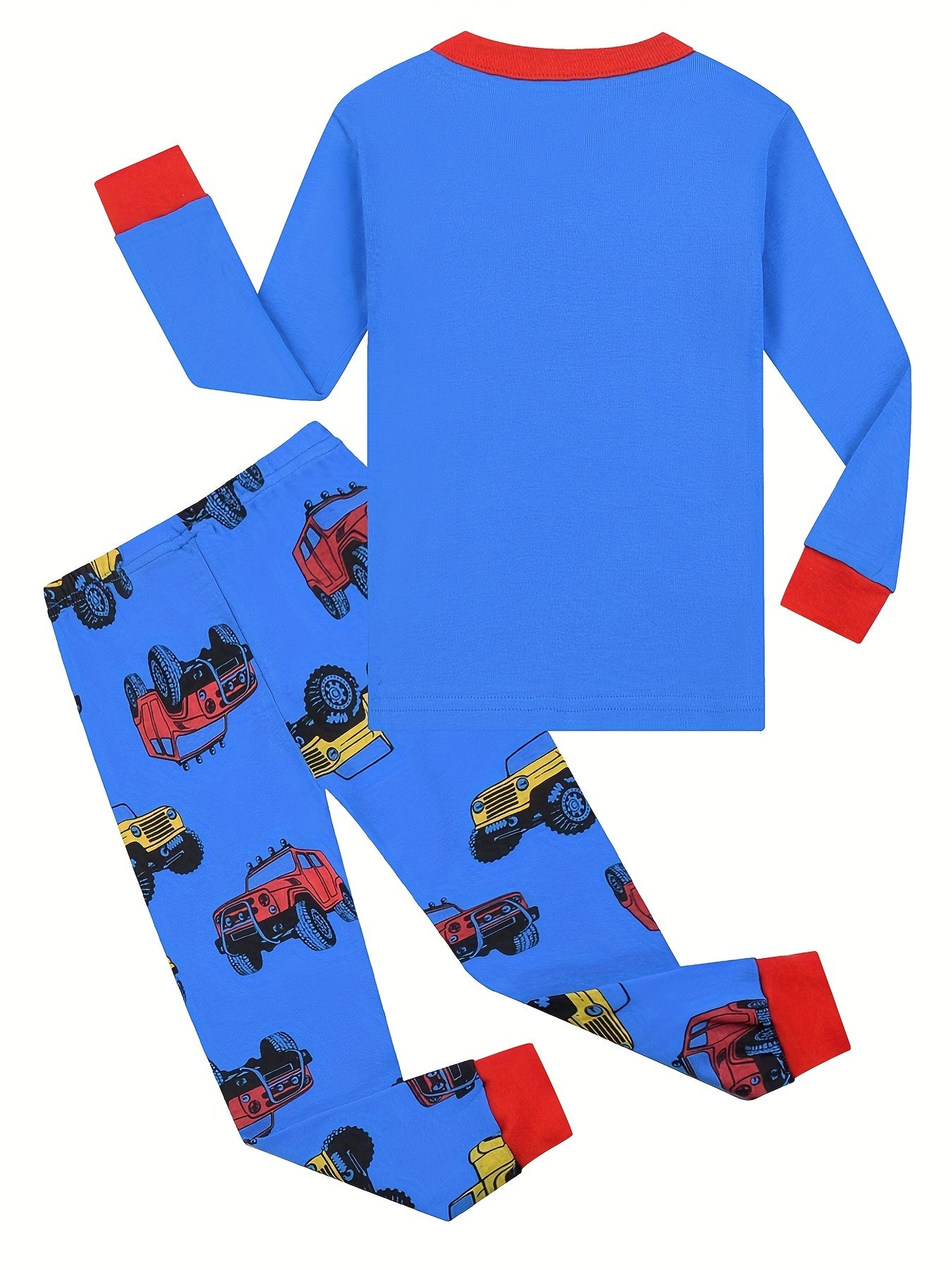 Toddler Kid's Cartoon Truck Print Pajama Set