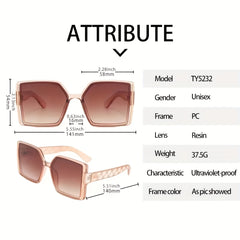 Men Square Frame Sunglasses UV Protection