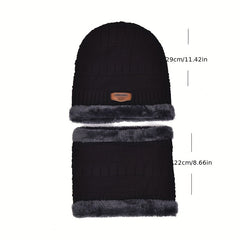 Thickened Woolen Knitted Pullover Hat Plus Velvet Autumn Winter Unisex