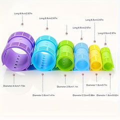 Self Grip Hair Rollers Set, 6 Sizes Hair Curlers for DIY Hairdressing