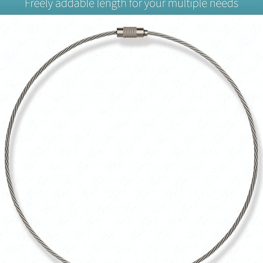 Stainless Steel Wire Keychain Cable Loop for Hiking
