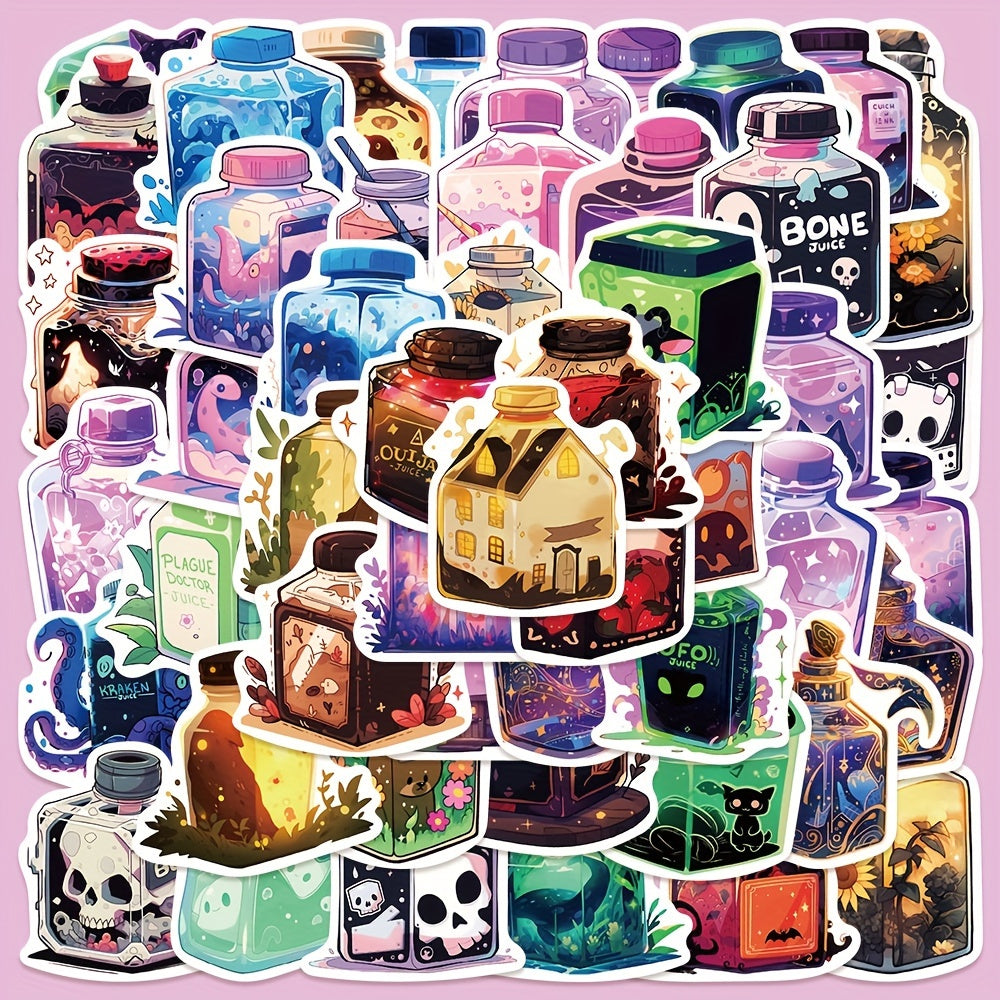 50pcs Magic Juice Series Stickers for Laptop Helmet Water Cup Decoration