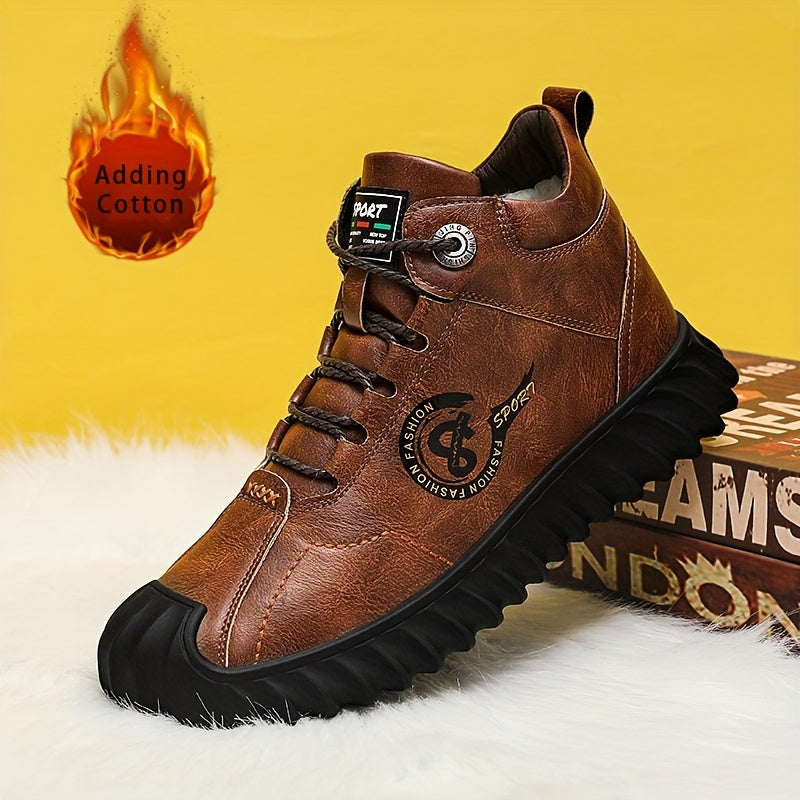 Men's Lace up Sneakers Boots Comfortable and Breathable