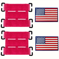 4pcs Molle Patch Panel with American Flag Patch