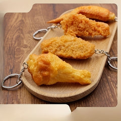 Fried Chicken Keychain Creative Food Charm Backpack Pendant