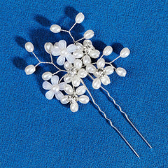 Faux Pearl Flower Hairpin Bridal Wedding Hair Accessories