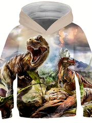 Boy's Dinosaur Graphic Hoodie Casual 3D Print Sweatshirt