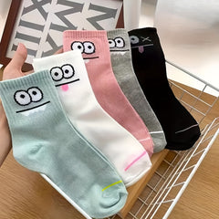 5 Pairs Cute Cartoon Socks Women's Stockings
