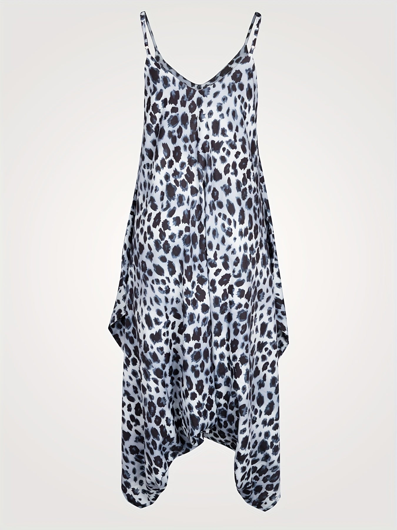 Leopard Print Cami Jumpsuit Sleeveless Boho Summer Style