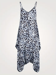 Leopard Print Cami Jumpsuit Sleeveless Boho Summer Style