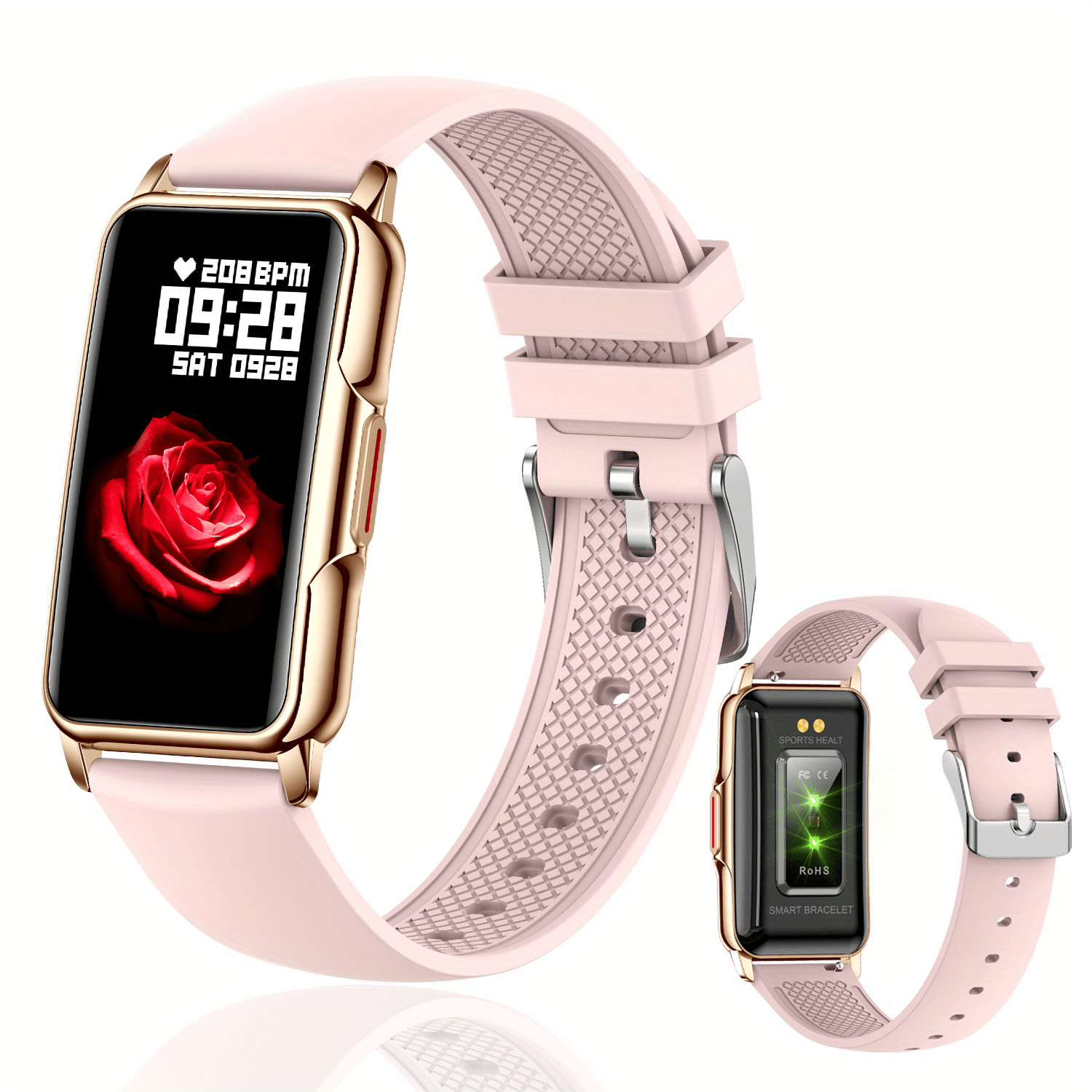 Smart Watch Fitness Tracker Heart Rate Blood Pressure IP68 Waterpro