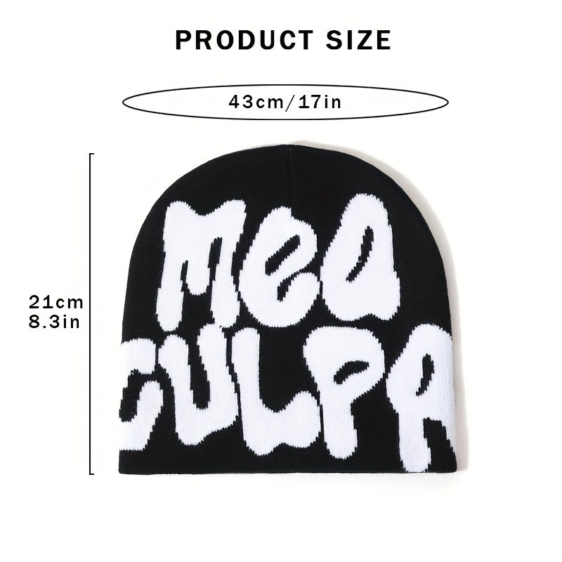 MEA CULPA Unisex Hip Hop Beanie Cap Y2K Street Knit Hat