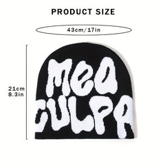 MEA CULPA Unisex Hip Hop Beanie Cap Y2K Street Knit Hat