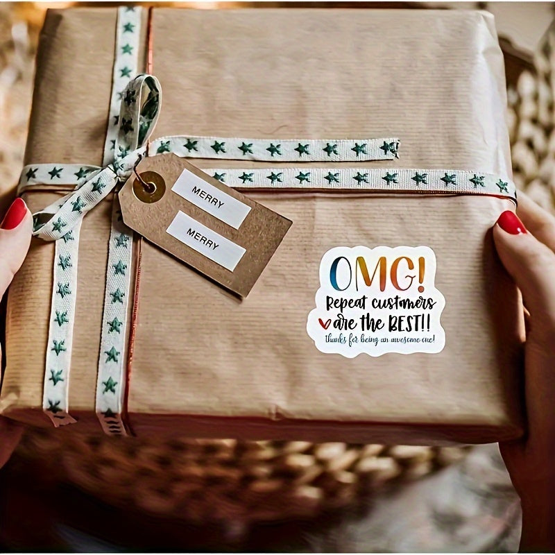 60PCS My Hello Mail Has Arrived Gift Wrapping Sticker Round Adhesive Decoration