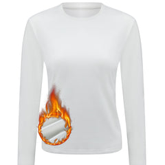 Soft Thermal Underwear Top Solid Long Sleeve Women's Loungewear