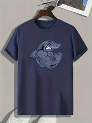 Animal Muscle Print Men's T-shirt for Summer