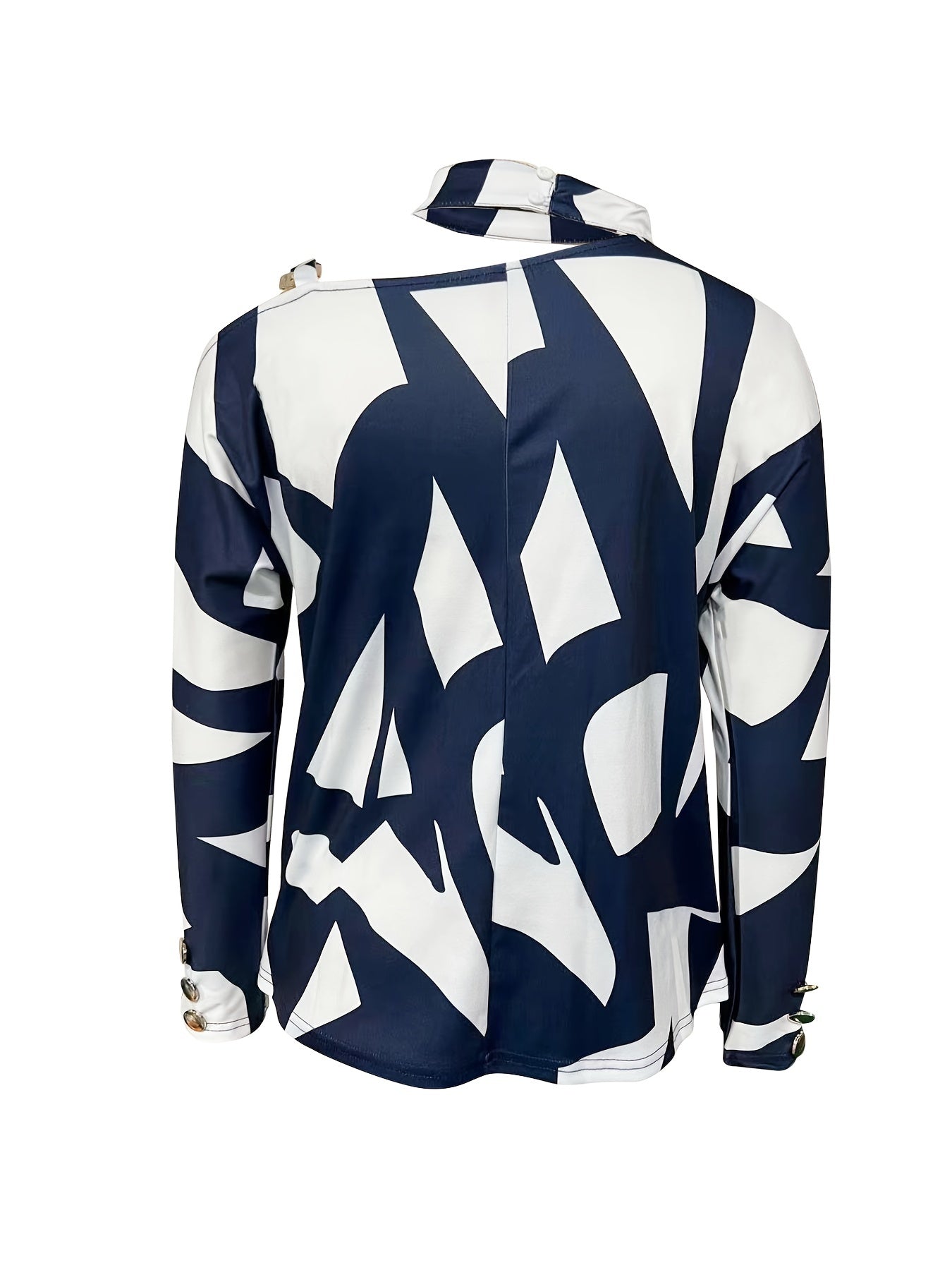 Graphic Print Chain Off Shoulder Sweatshirt