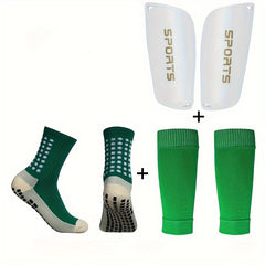 Men's Breathable Fitness Shin Guards & Anti Slip Socks