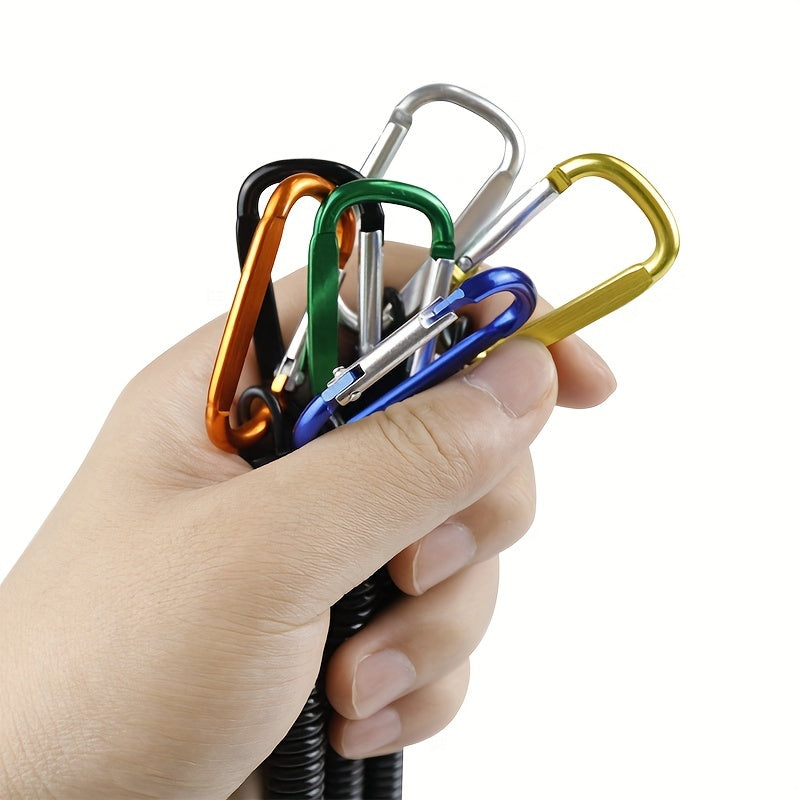 10pcs Fishing Lanyard Coiled Tether Carabiner Pliers Accessories