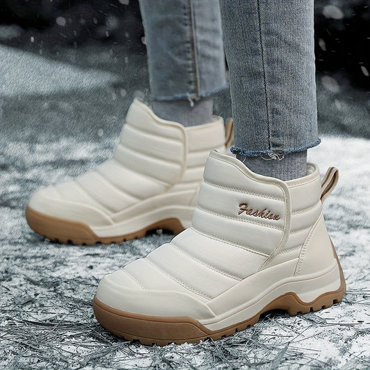 Plush Lined Waterproof Snow Boots Non Slip Comfortable Shoes