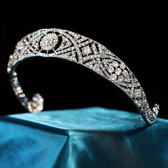 Bridal Rhinestone Silvery Headband Queen Princess Crown Head Jewelry Alloy Tiara