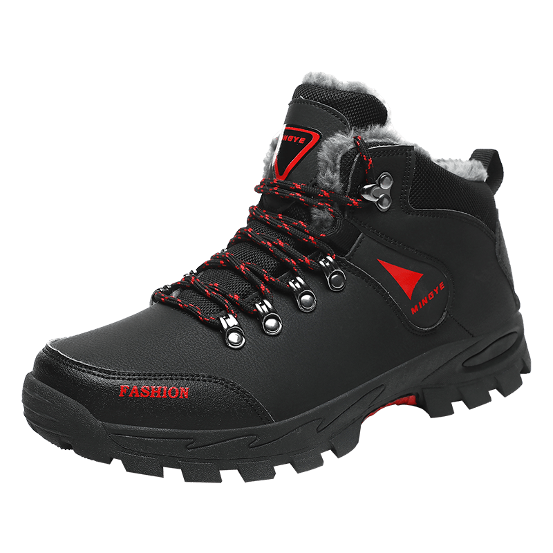 Men's Waterproof Snow Boots Non Slip Fleece Shoes