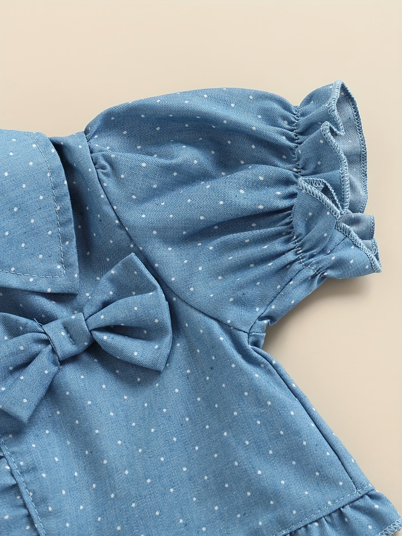 3pcs Baby Girls Denim Top & Cami Dress Set with Headband