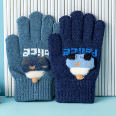 Children's Winter Gloves Boy's Five Finger Set Warm And Thick