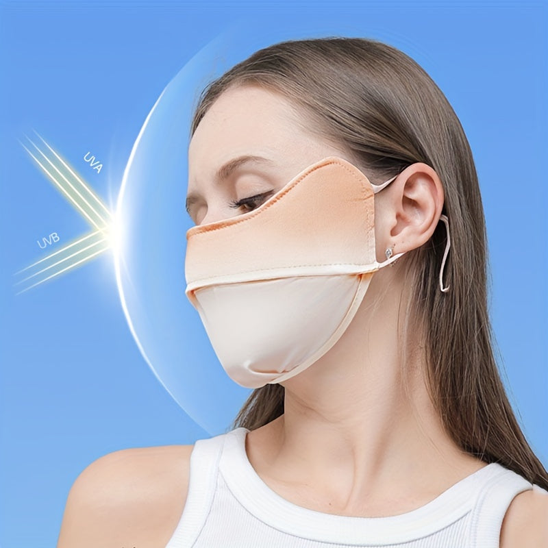 Sunproof Ice Mask Gradient Ear Hook Elastic Mask UV Protection Face Covering