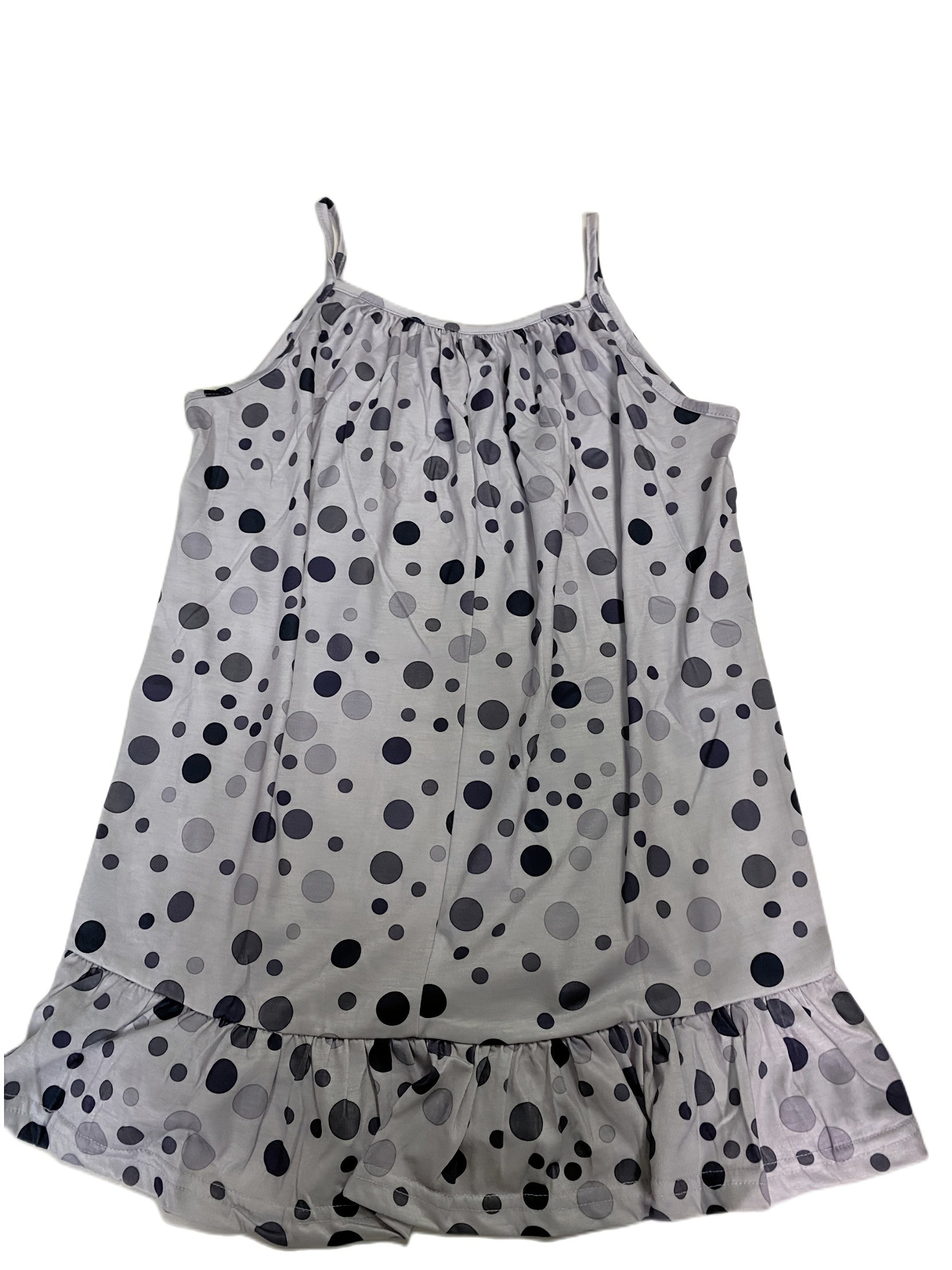 Polka Dot Cami Top Sleeveless Crew Neck Spaghetti Strap