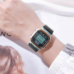 Boys Square Sports Luminous Alarm Multifunctional Watch