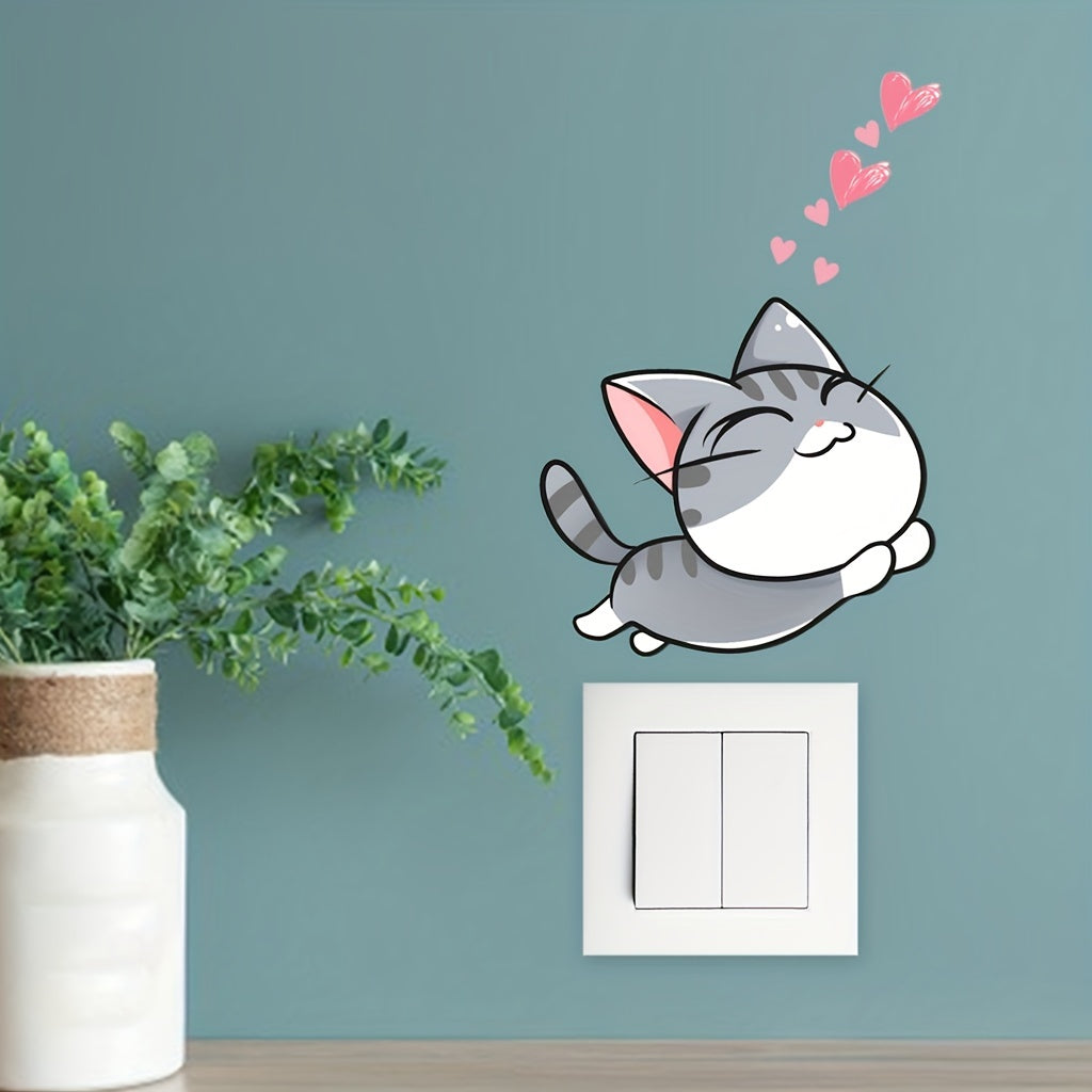 Luminous Cat Switch Sticker PVC Decoration Sticker