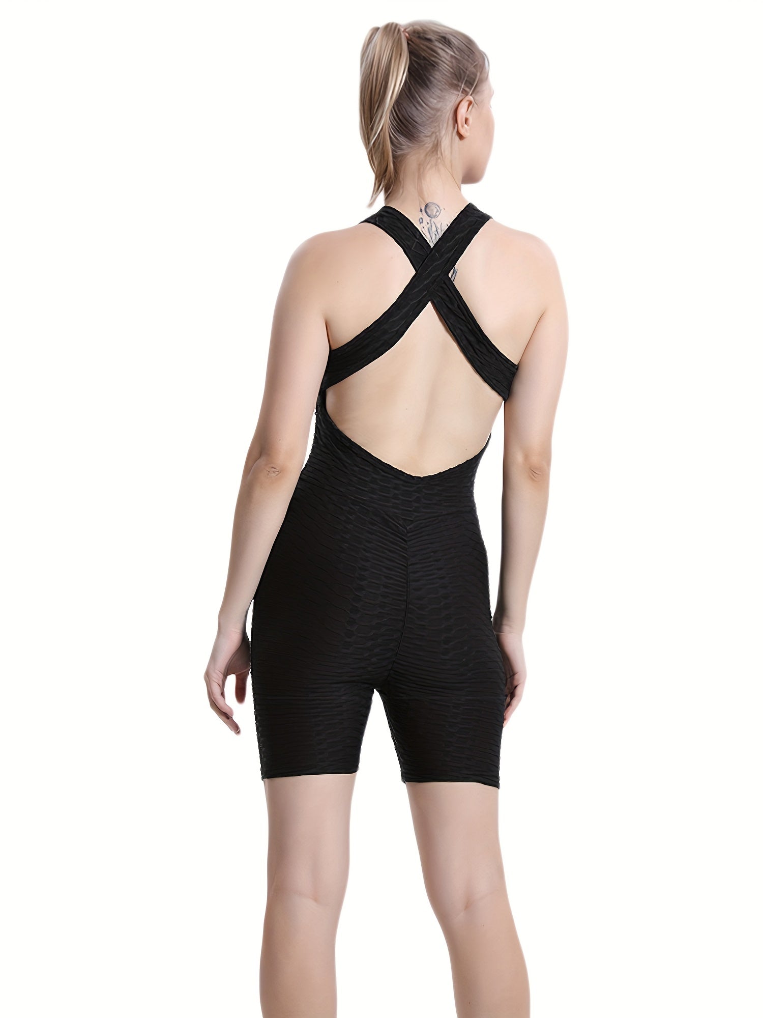 Tight Fit Jumpsuit Sports Fitness Yoga Running Jumpsuit