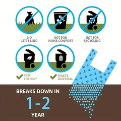 60 Dog Poop Bags Leak Proof Waste Bags For Pet Outdoors