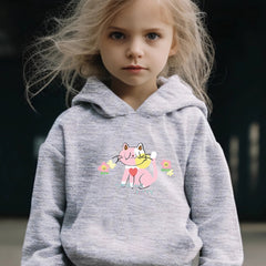 Kitty Graphic 2pcs Set Girls Casual Activewear Set