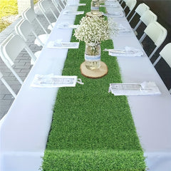 Grass Table Runner Hawaiian Party Decoration Green Artificial Turf Tablecloth